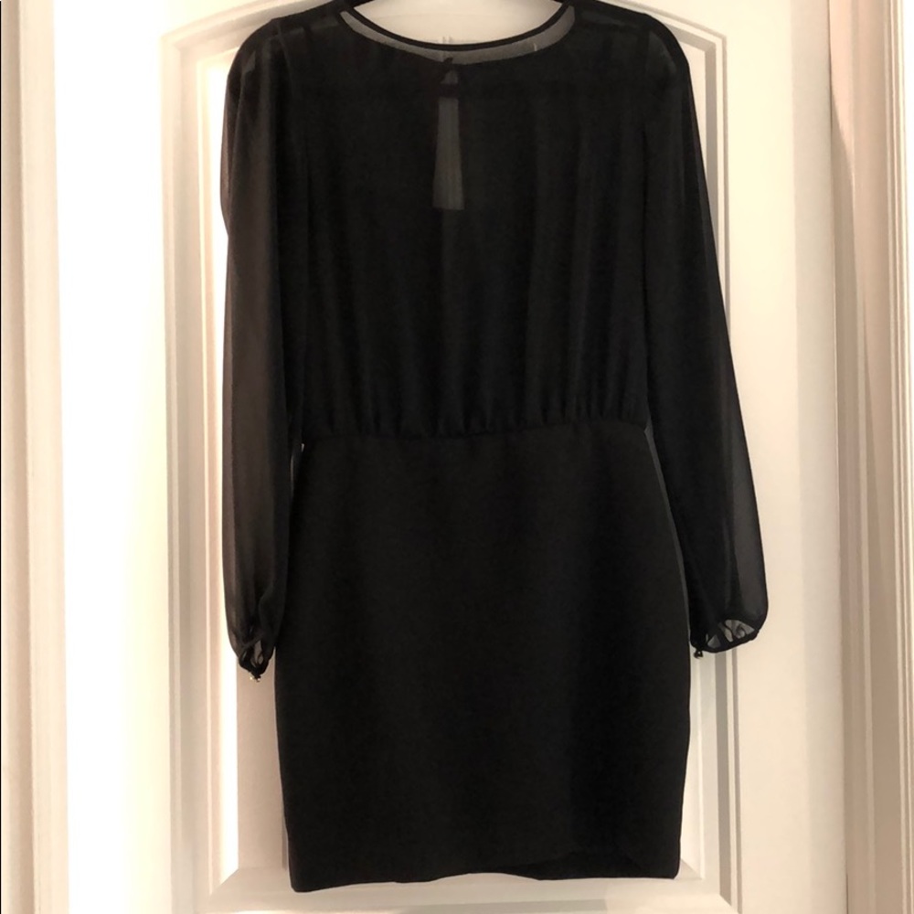 Banana Republic Black Long Sleeve Mini Dress
